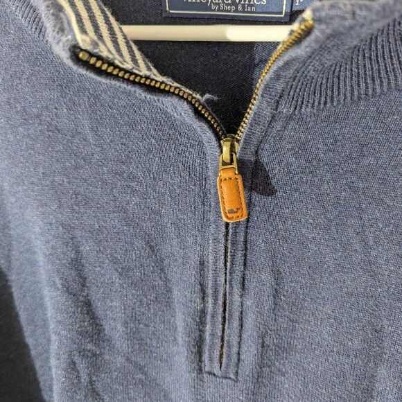 Vineyard Vines Navy Half-Zip Sweater Men's Size XXL - Picture 3 of 6